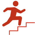 階段を上る人のアイコン